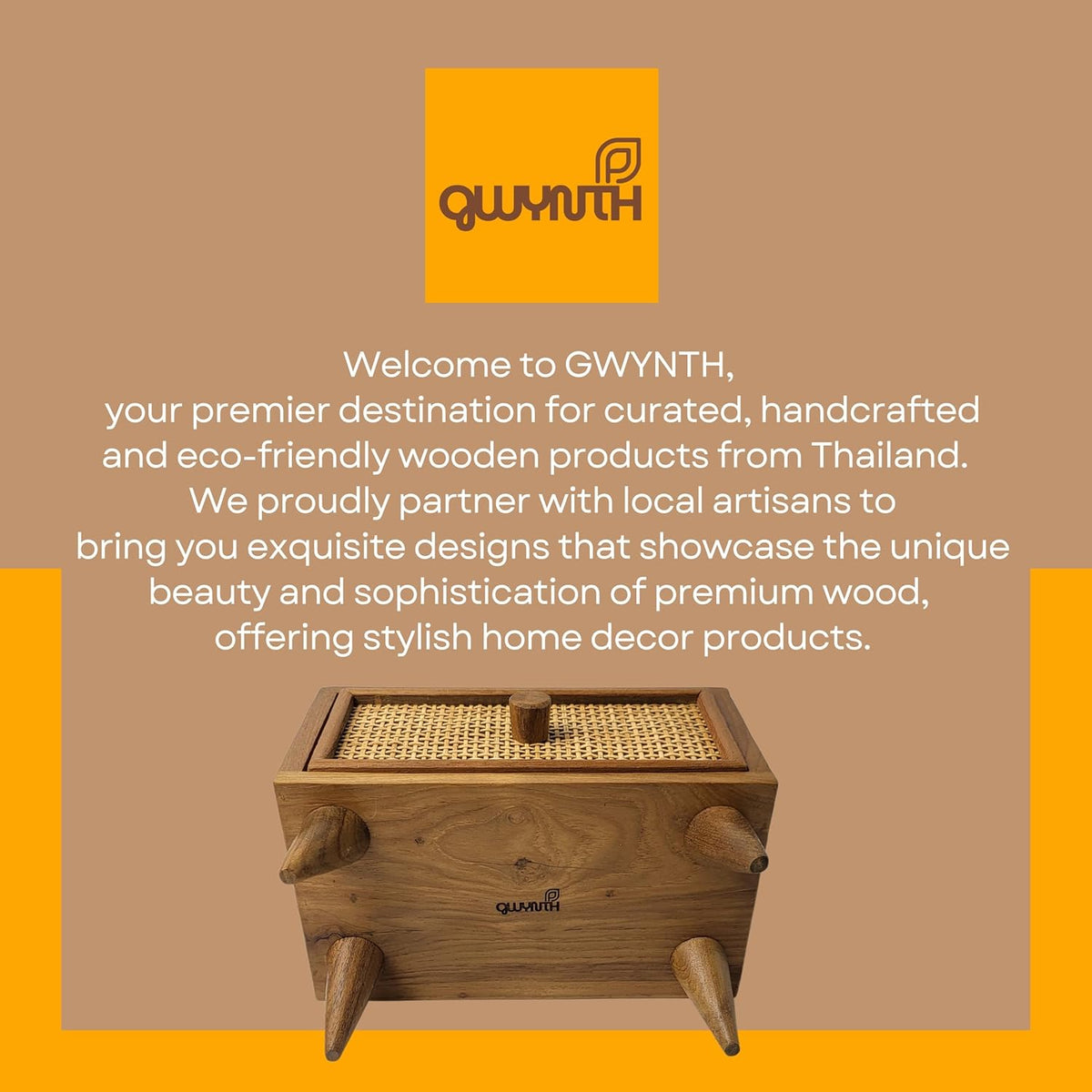 Teak Rattan Wood Desk Drawer D7561
