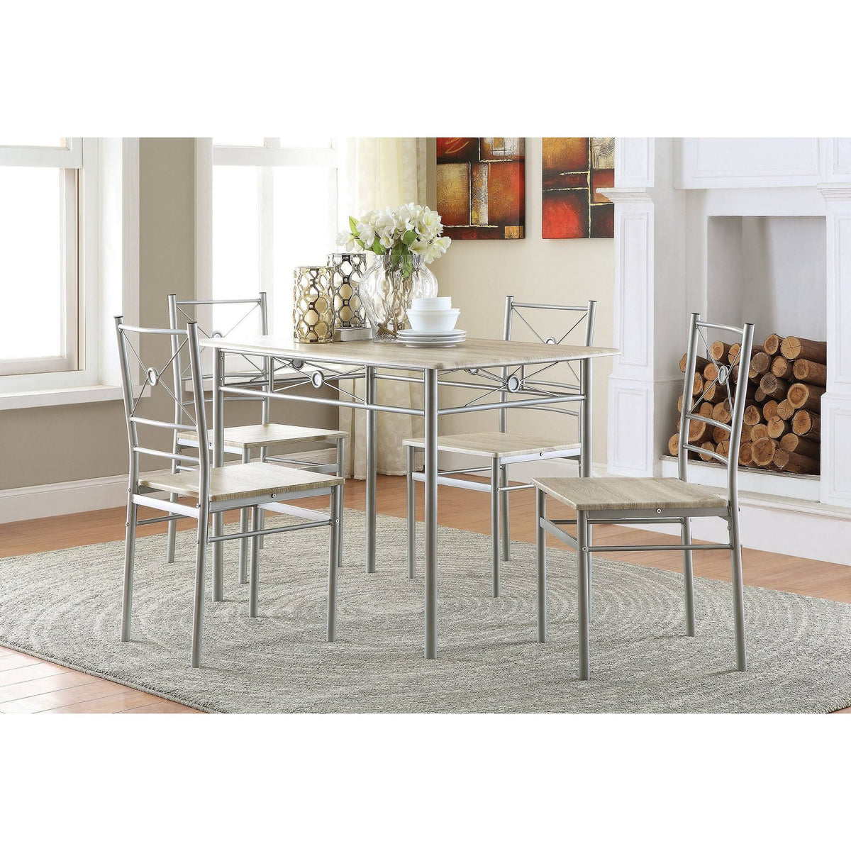 5-Piece Rectangle Dining Set A57586