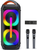 Karaoke Machine with 2 Microphones, Bluetooth Speaker with Dual 6.5" Subwoofer I733