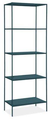 Modern Slim Bookcase Slate Blue Z44502