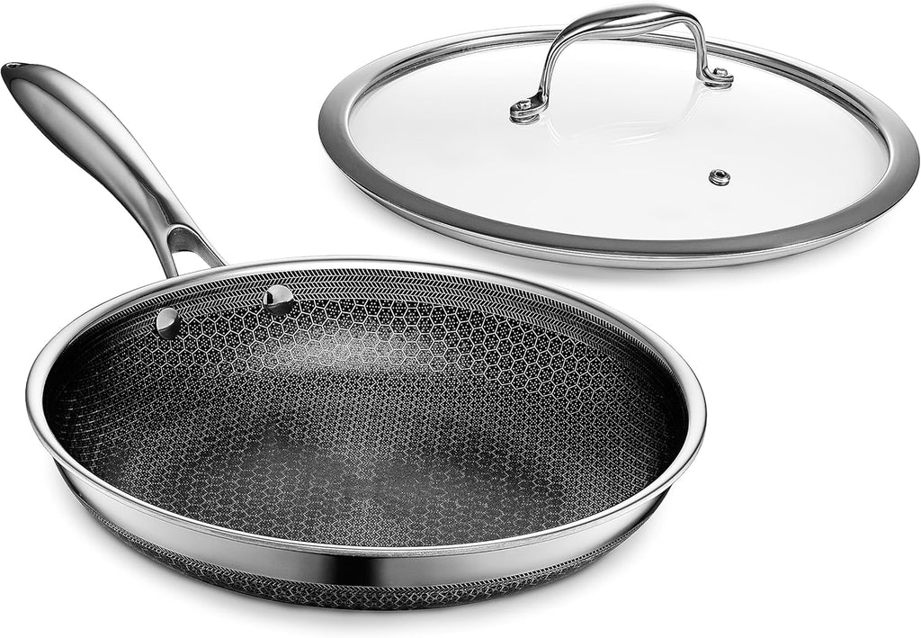 3 Piece Hybrid Stainless Steel Cookware Set with Lid, Non-Stick A983
