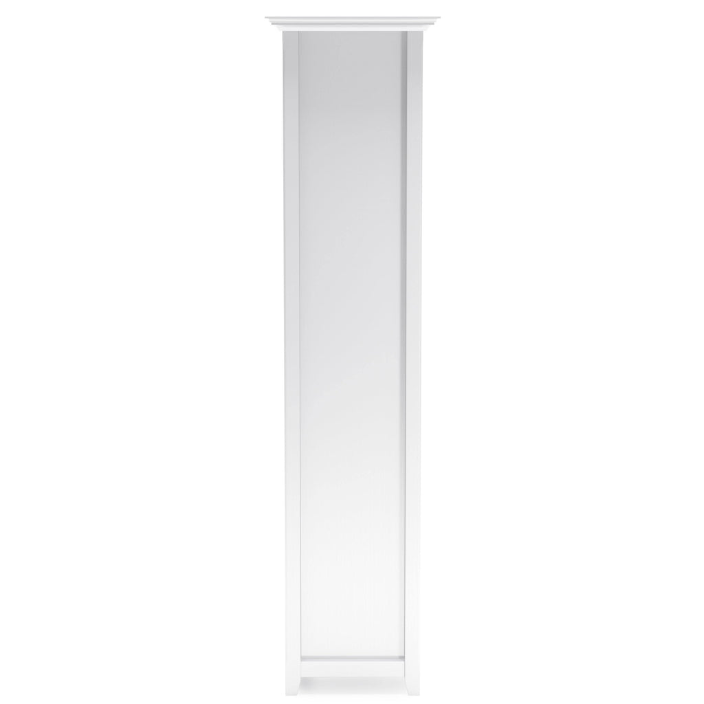 White 5 Shelf Solid Wood Bookcase Z47312