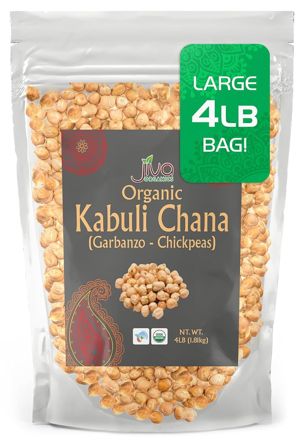 Organic Raw Chickpeas 4 LB B672