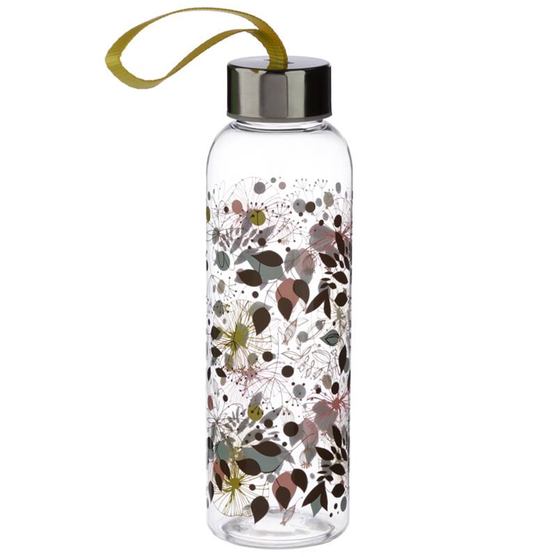 500ml Reusable Plastic Water Bottle with Metallic Lid L4739
