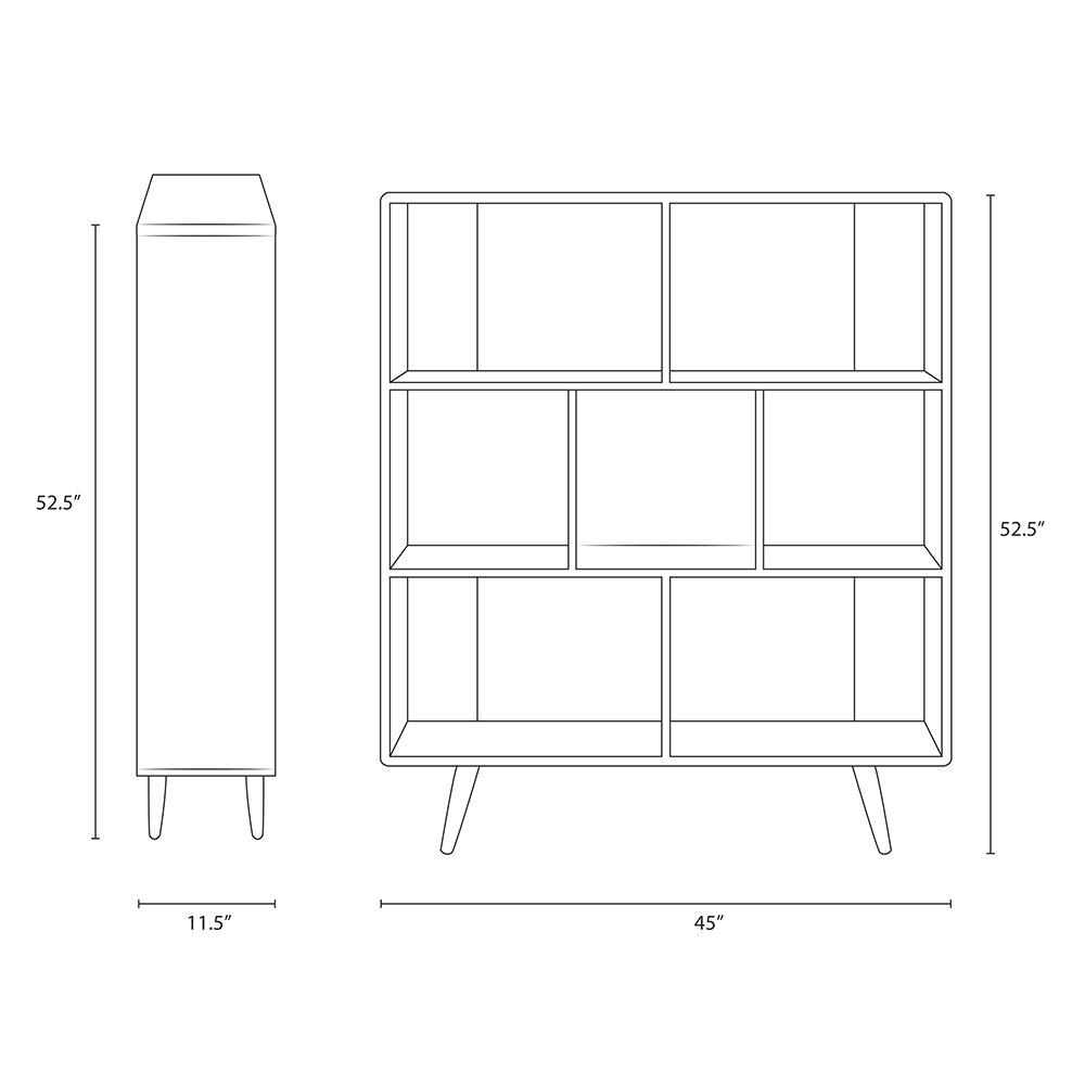 Walnut Bookcase L550