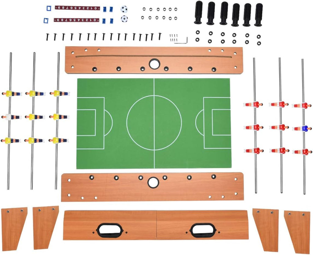 27 Foosball Table Wooden Soccer Game Table Top U29594