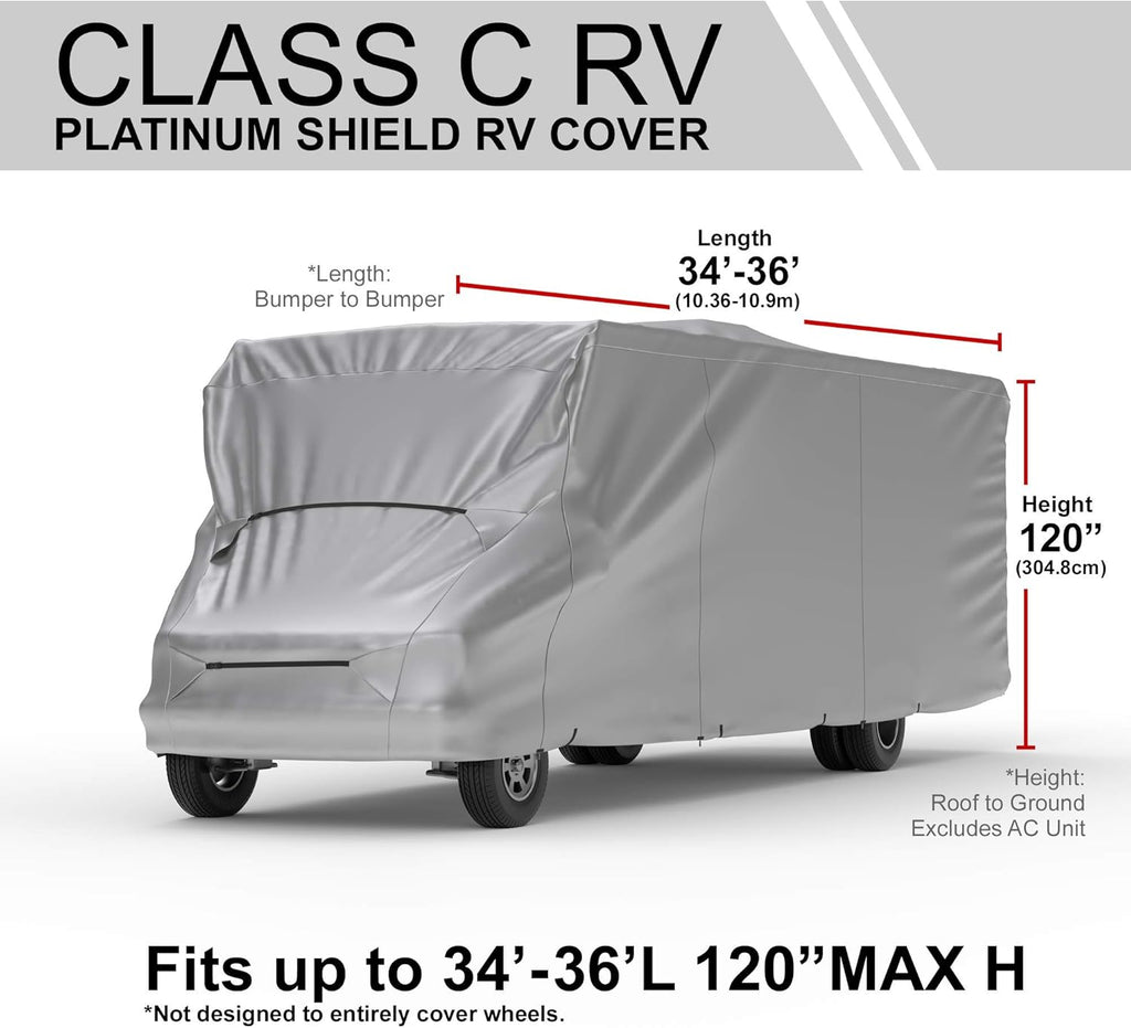 Weatherproof Class C RV Cover 26' - 30' with Fleece Lining G75080