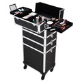 Black Aluminum Rolling Makeup Train Case G743916