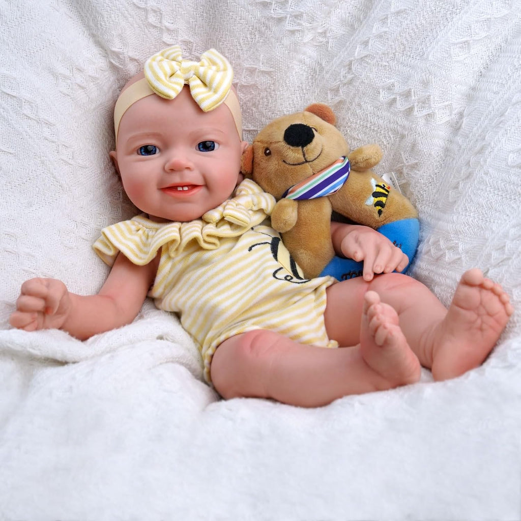 16-Inch Full Platinum Silicone Realistic Newborn Baby Dolls Z428276