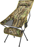Lightweight Portable High Back Camping Chair with Headrest & Pocket A44314
