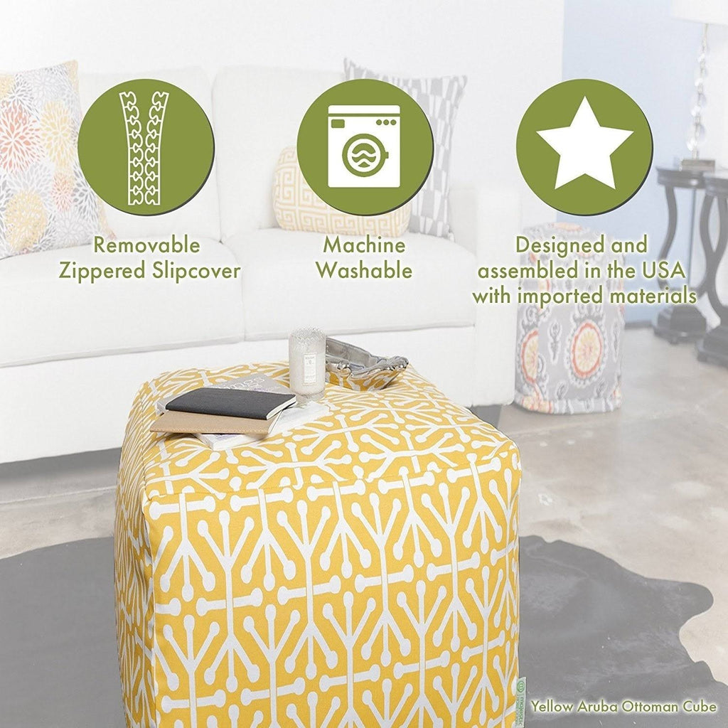 Indoor/Outdoor Vertical Stripe Small Cube U5829