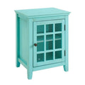 Antique Single Door Curio Cabinet in Turquoise X460