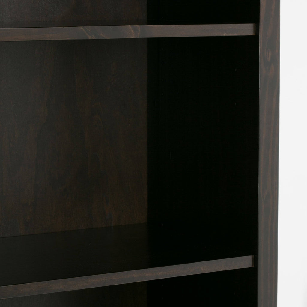White 5 Shelf Solid Wood Bookcase Z47312