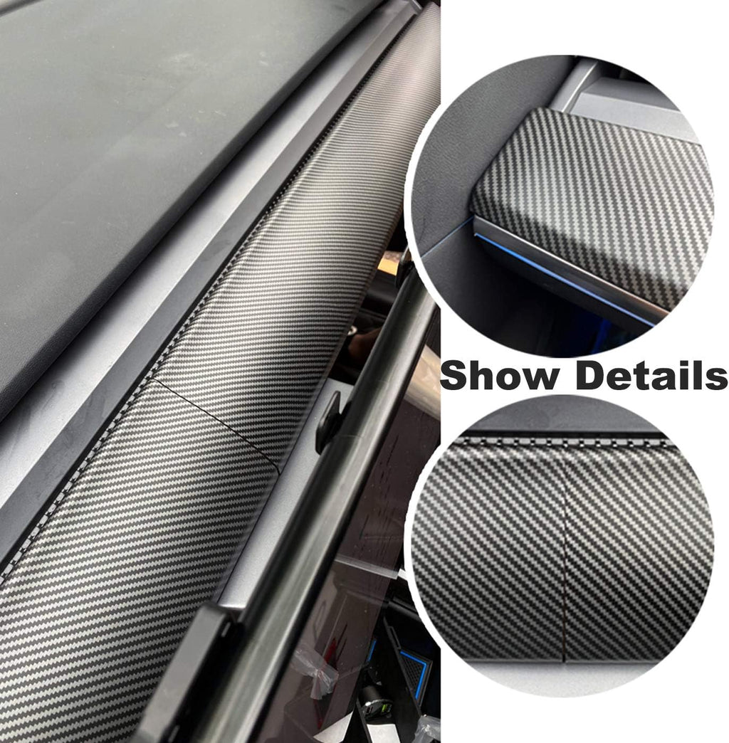 Matte Carbon Fiber Dash Cap Covers Pack of 2 F625