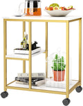 Gold Bar Cart with Shelves D5805