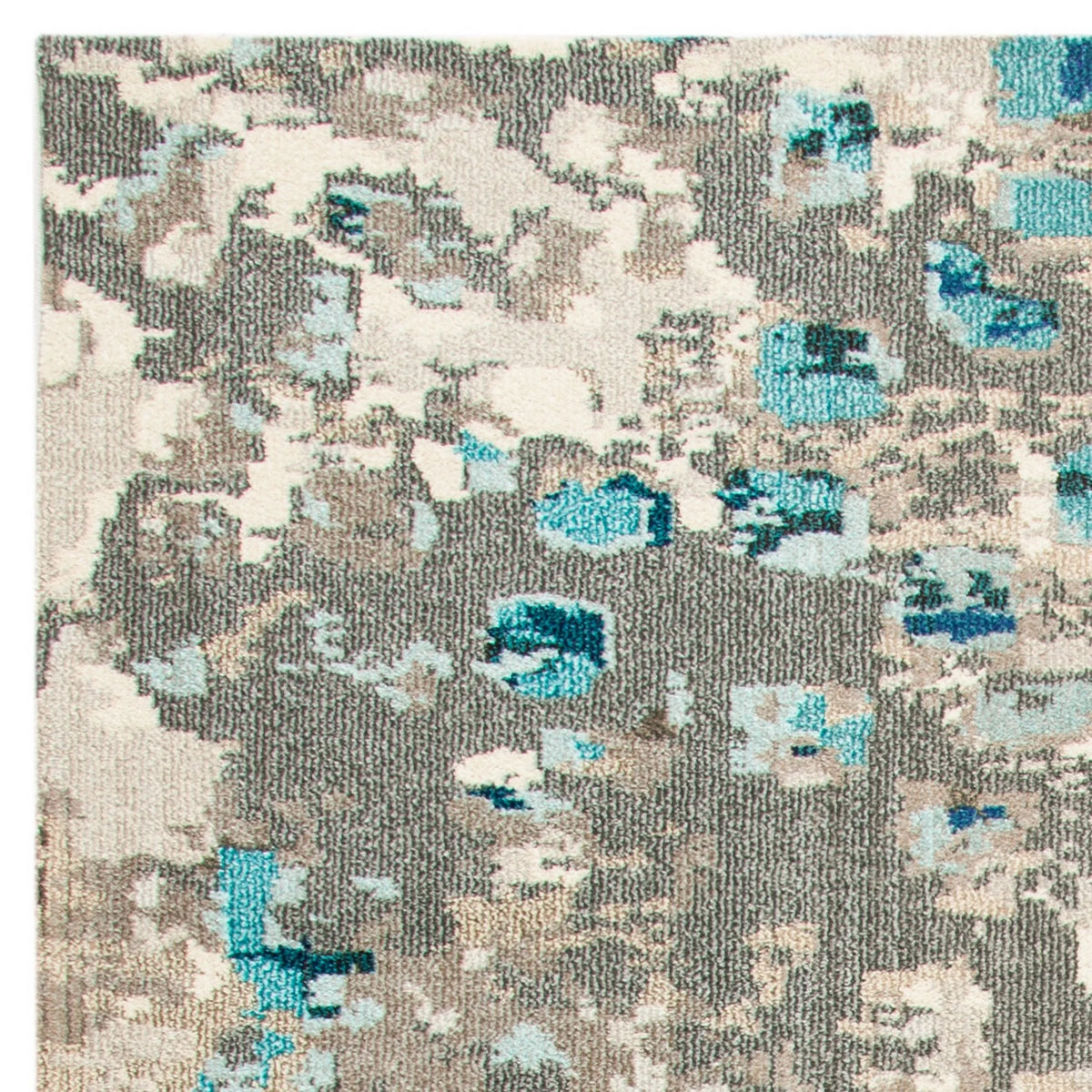 Grey/Blue Abstract Polka Dots Area Rug, 9' x 12' E145672