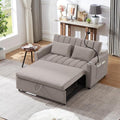 Beige 3 in 1 Convertible Single Sofa Bed Lounger Chair with Pillow and Adjustable Backrest V26782