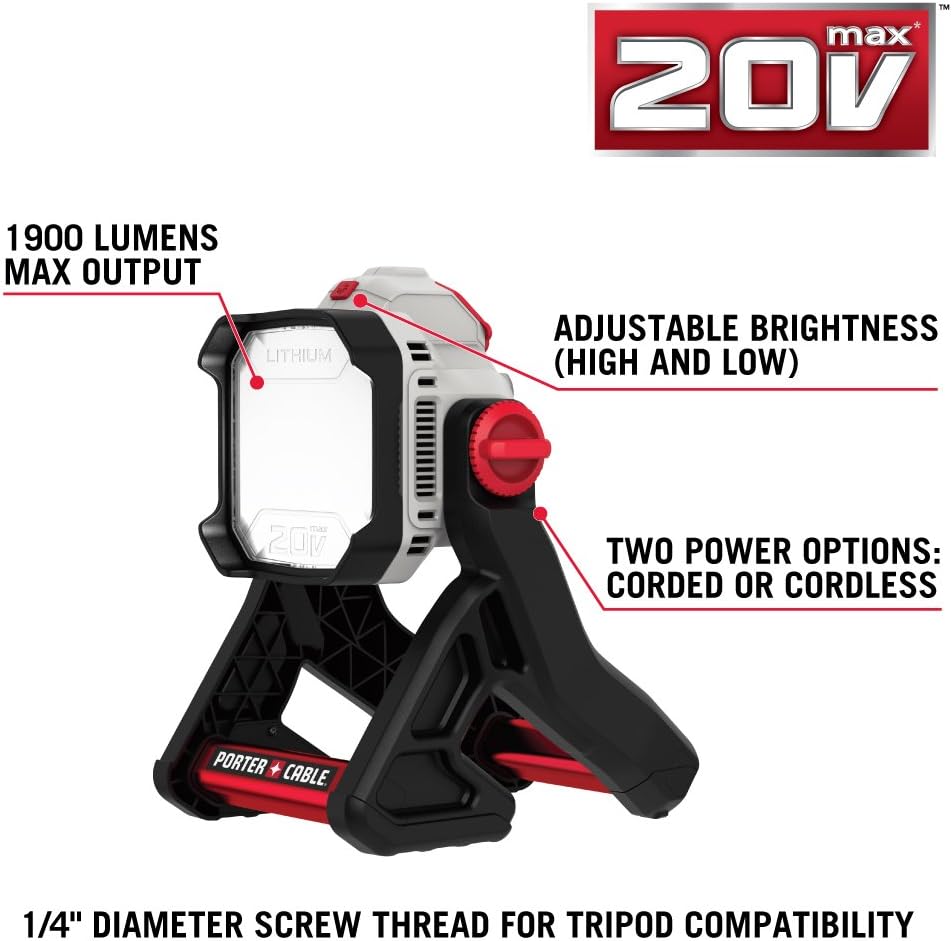 20V MAX LED Work Light, Corded/Cordless, Gray L11854