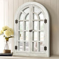 Arched Wall Mirror Wood Frame Z7456