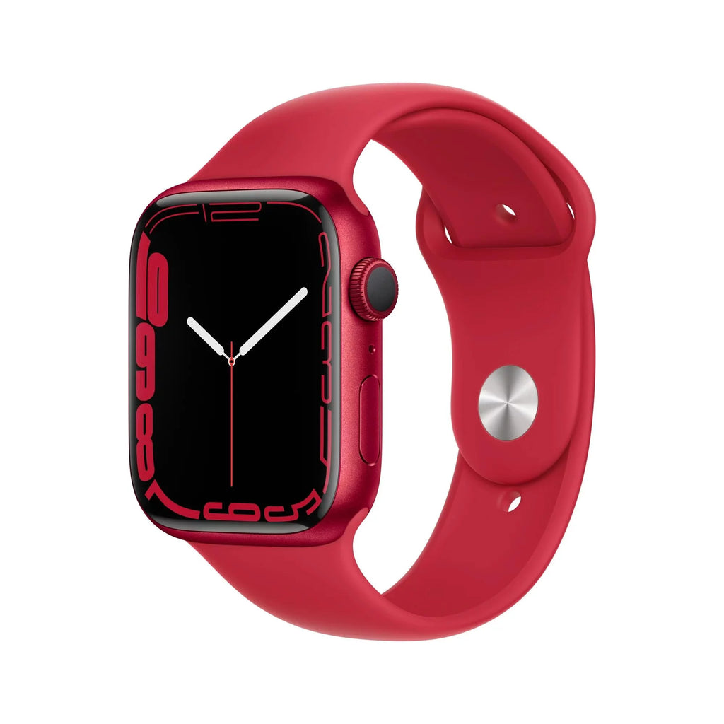 Apple Watch Series 7 (GPS + Cellular, 45 mm) Red Aluminum Case with Red Sport Band Q659