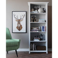 White 5 Shelf Solid Wood Bookcase Z47312