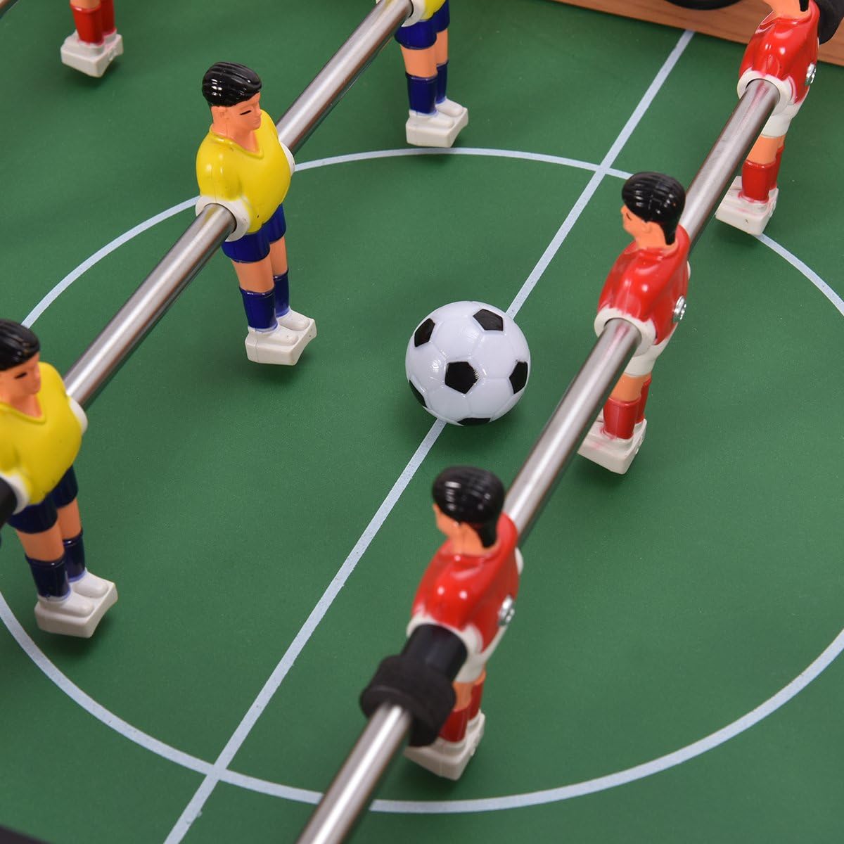 27 Foosball Table Wooden Soccer Game Table Top U29594