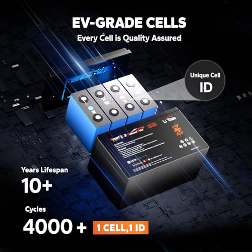 12V 100Ah LiFePO4 Battery Group 31 Lithium Battery with 100A BMS D66330