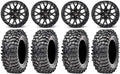 14 Wheels Black 30 Tires 4x137 Bolt Pattern 12mmx1.5 Lug Kit Q5904
