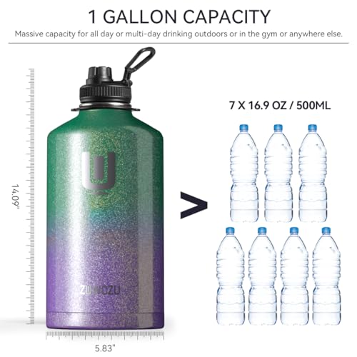 Black 128oz Stainless Steel Insulated Water Bottle with Straw H999700