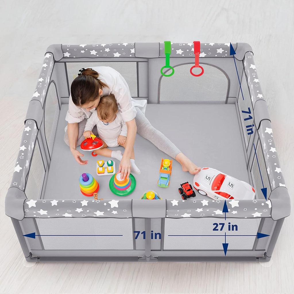 X-Large Foldable Portable Baby Playpen with Carry-Case Y6021