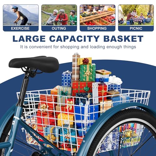 Adult Mountain Tricycle with Shopping Basket O46037