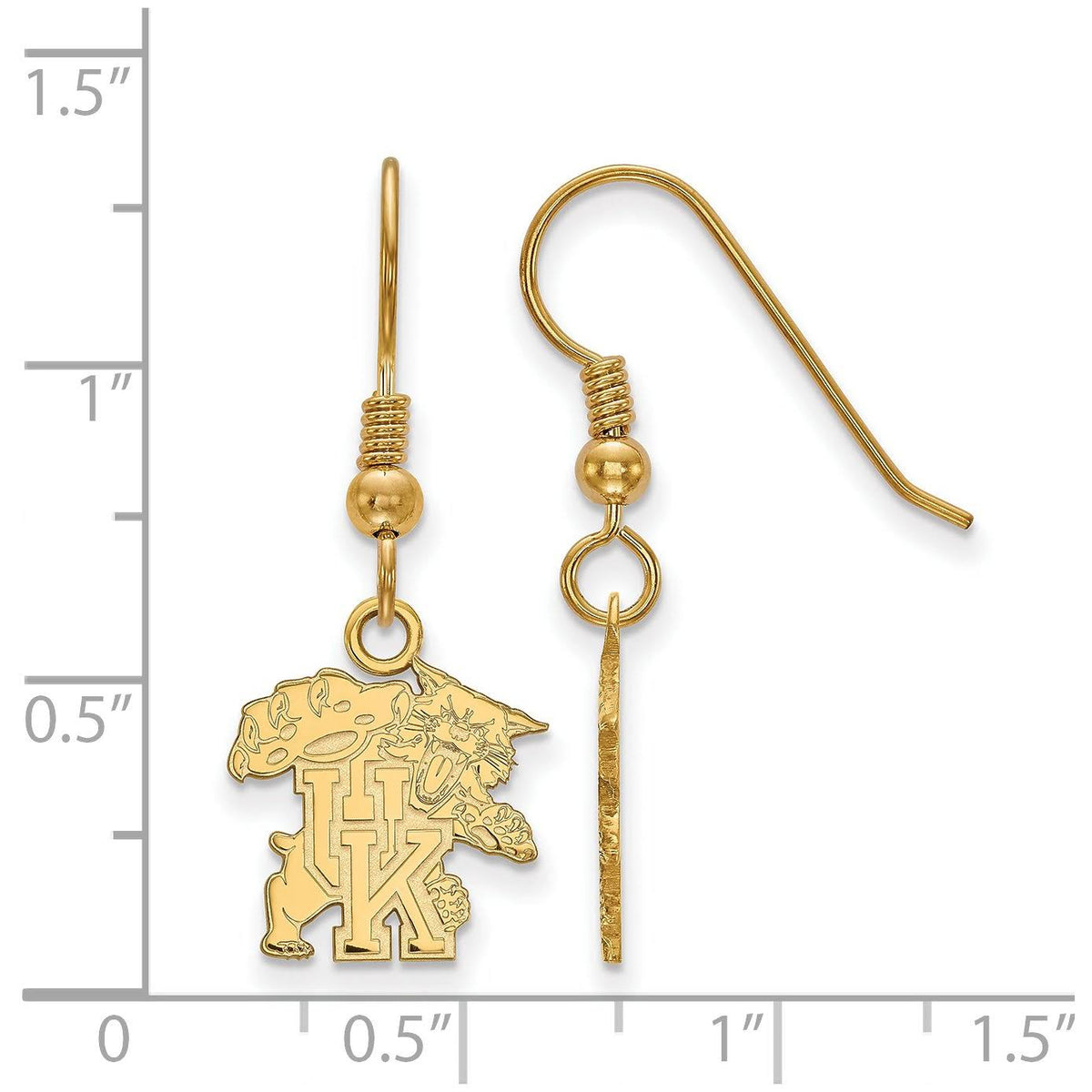 14K Gold Plated Silver Dangle Earrings L873