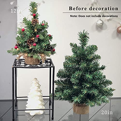 20 inch Pre-Lit Artificial Mini Christmas Tree with 40 LED Lights P62207