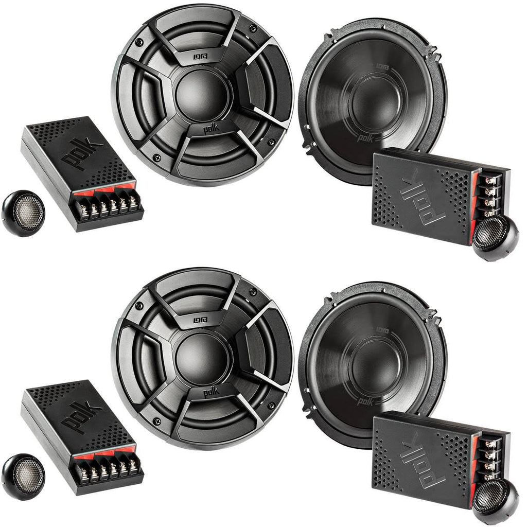 6.5x22 300W 2 Way Car/Marine ATV Component Speakers (4 Pack) A2593