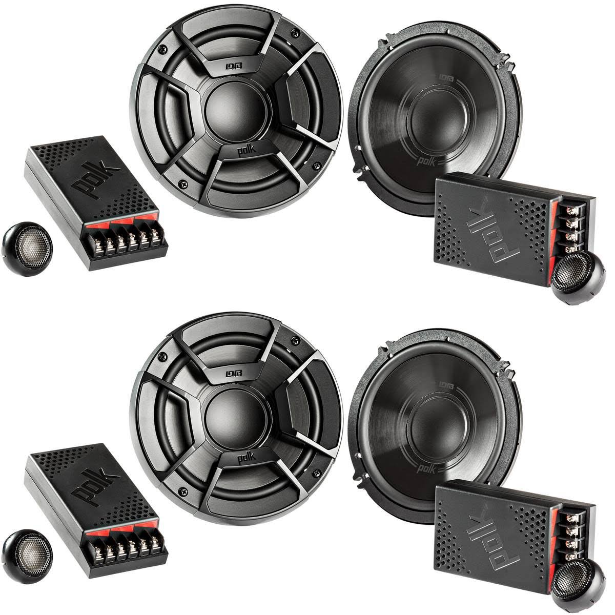 6.5x22 300W 2 Way Car/Marine ATV Component Speakers (4 Pack) A2593