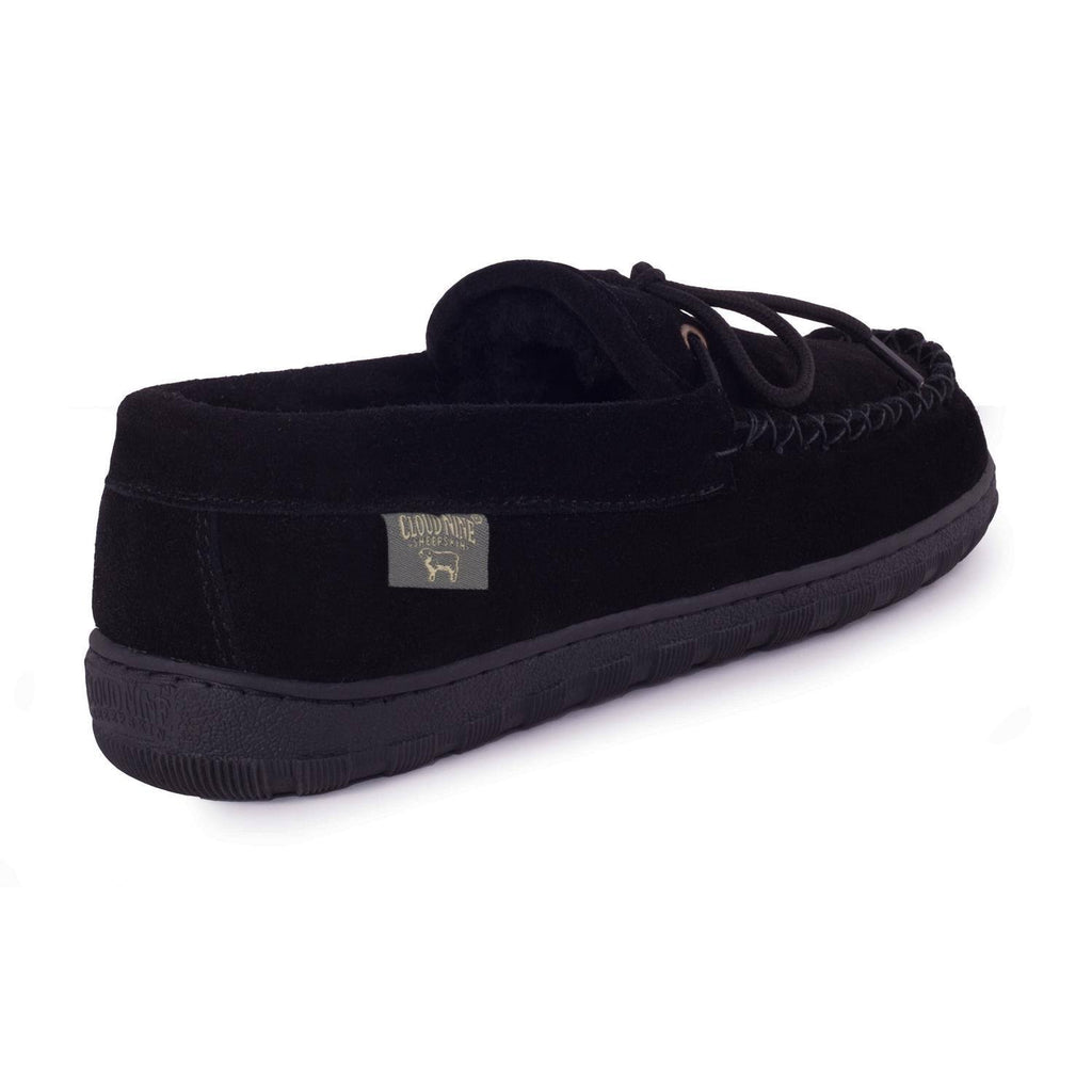 Black Sheepskin Moccasin, Size 13 B70431