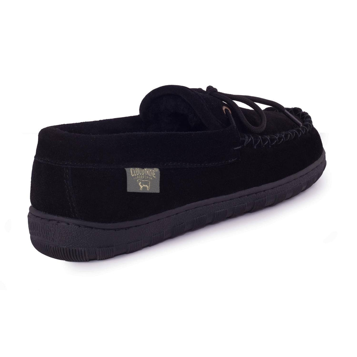 Black Sheepskin Moccasin, Size 13 B70431