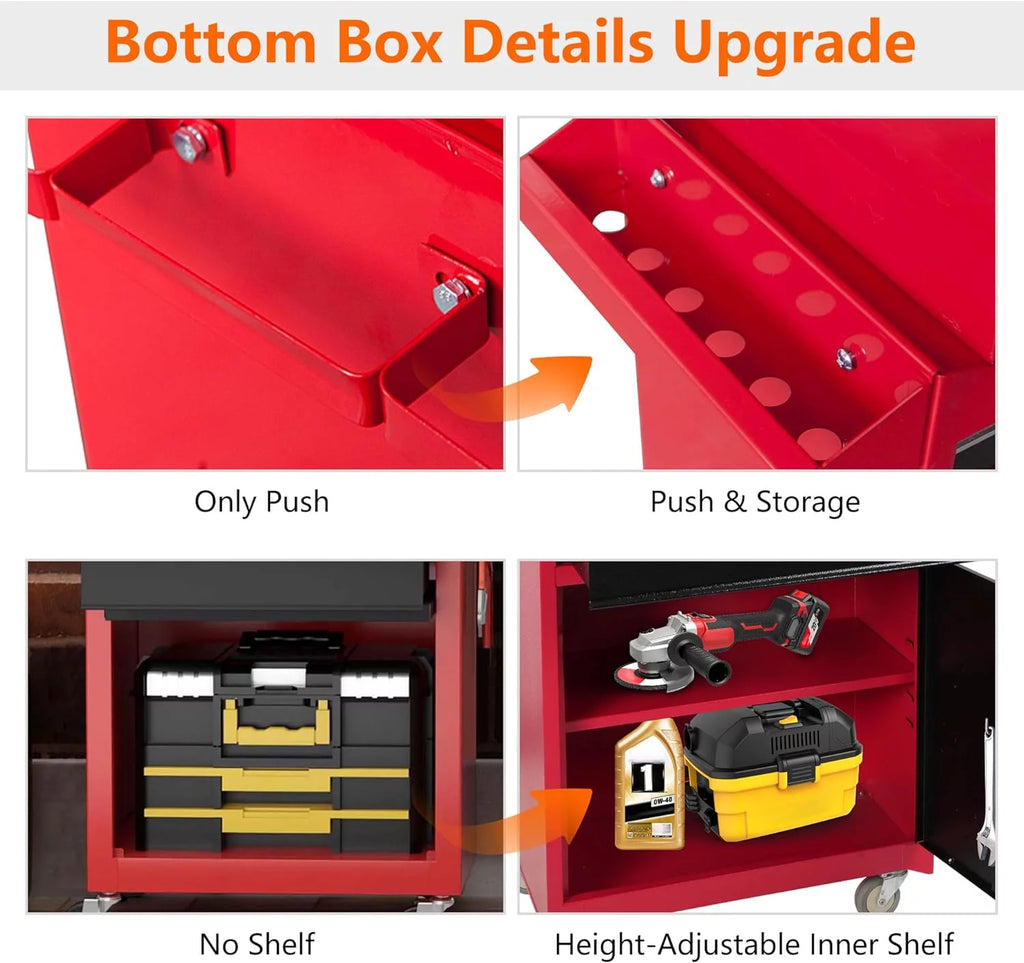 Rolling Tool Chest with 5 Drawers S2193