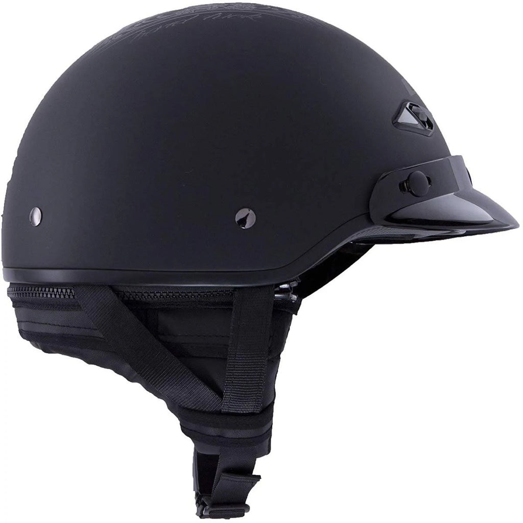 Matte Black Cruiser Helmet J462