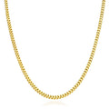 18K Gold Over Silver Hollow Franco Chain Necklace 20"-30" Y99778