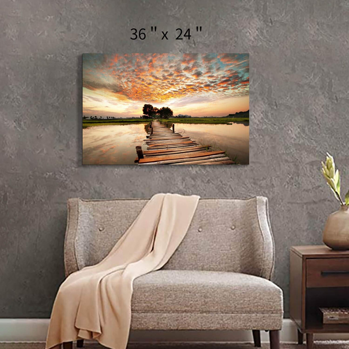 Landscape Art Print on Canvas, 18” x 24” x 1 Panel I192