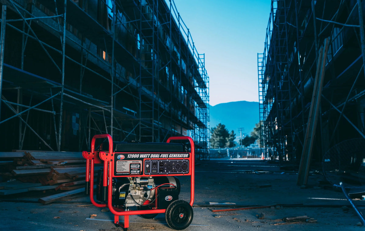 12000 Watt Dual Fuel Portable Generator with Electric Start T8282