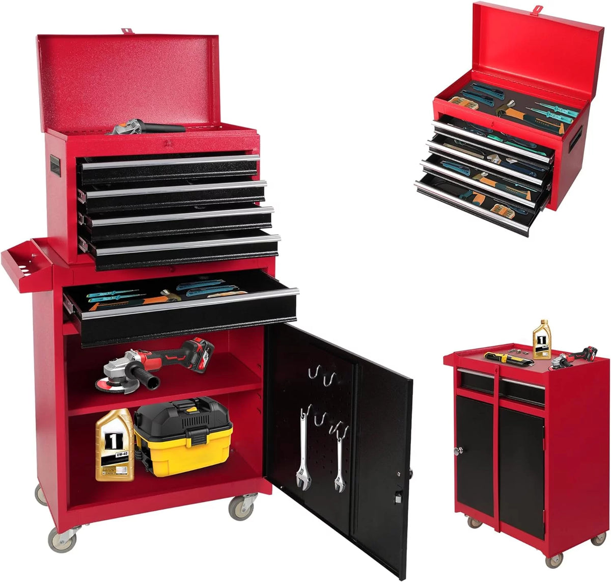 Rolling Tool Chest with 5 Drawers S2193