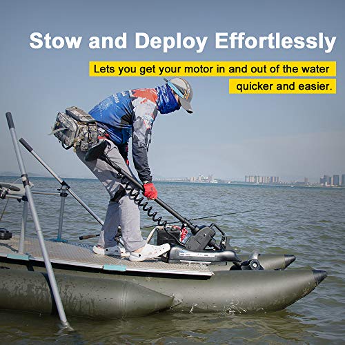 Black 12V 55LBS Bow Mount 54” Trolling Motor with Remote Control L633217