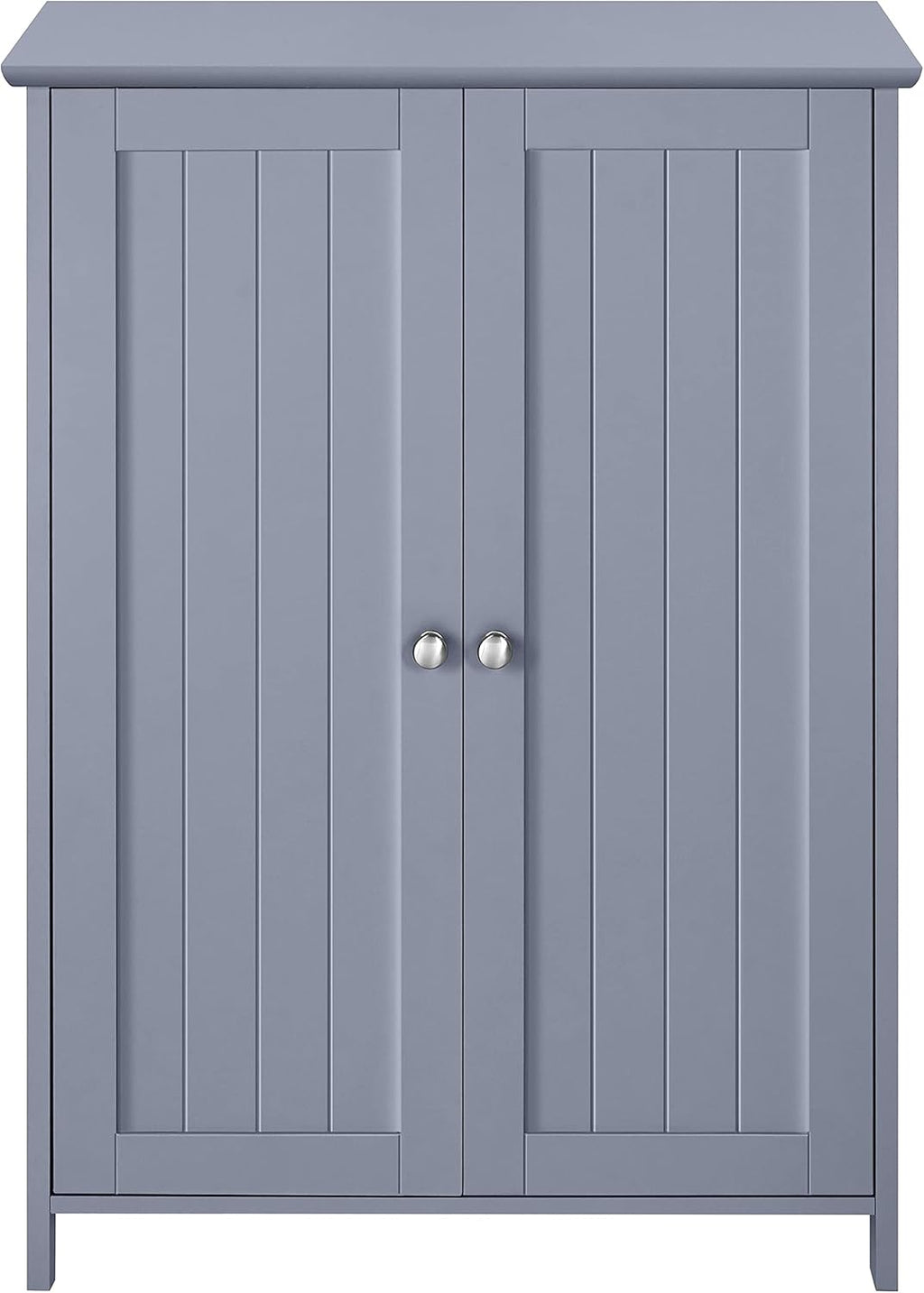 Bathroom Floor Storage Cabinet with Double Door & Adjustable Shelf, 23.6in L x 11.8in W x 31.7in H, White A831736