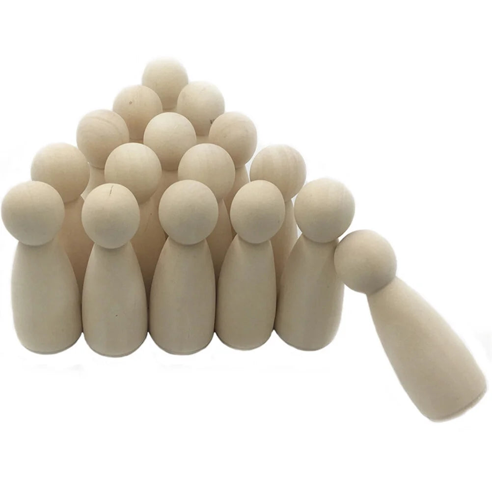 Bamboo Wood Peg Dolls 10 Pcs L463