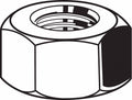 2x22-8 Grade 2H Plain Finish Carbon Steel Hex Nuts, 10 Pk. L40838