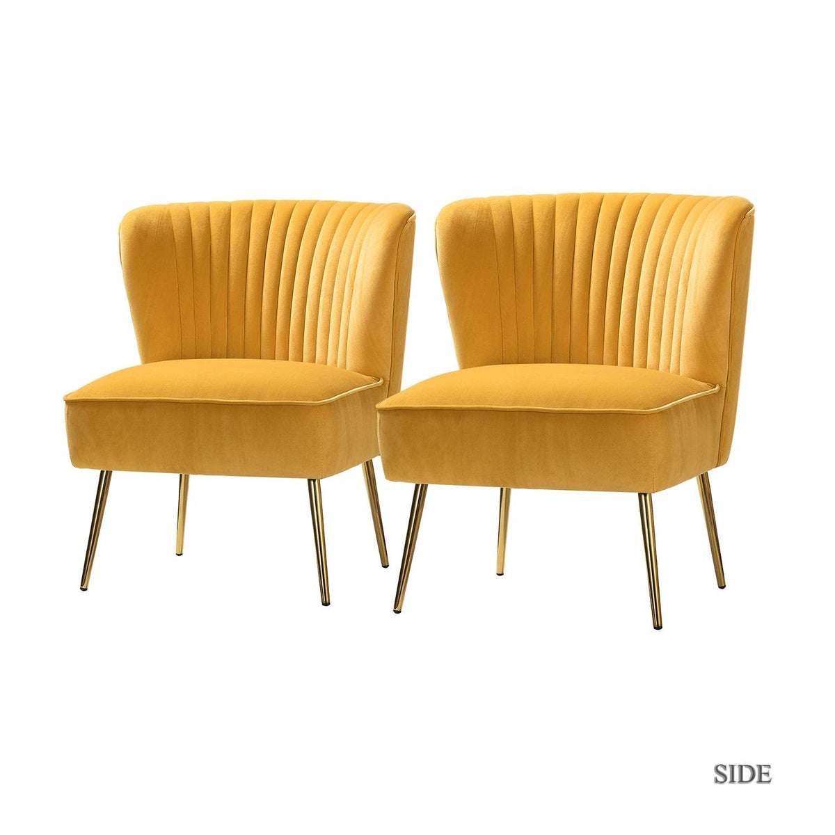 Yellow Side Chair Set of 2 U92495