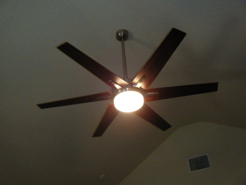 Brushed Nickel Ceiling Fan with Light Kit T89723