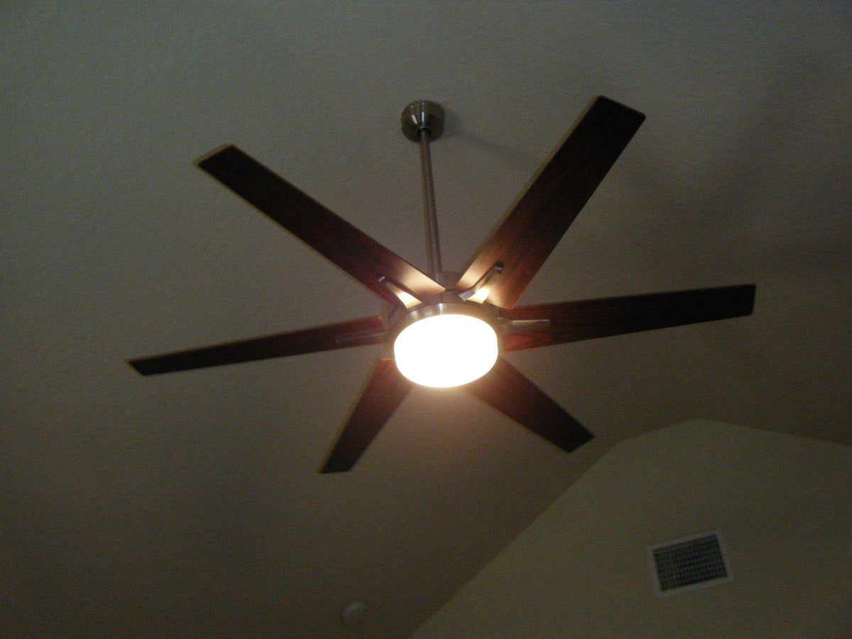 Brushed Nickel Ceiling Fan with Light Kit T89723